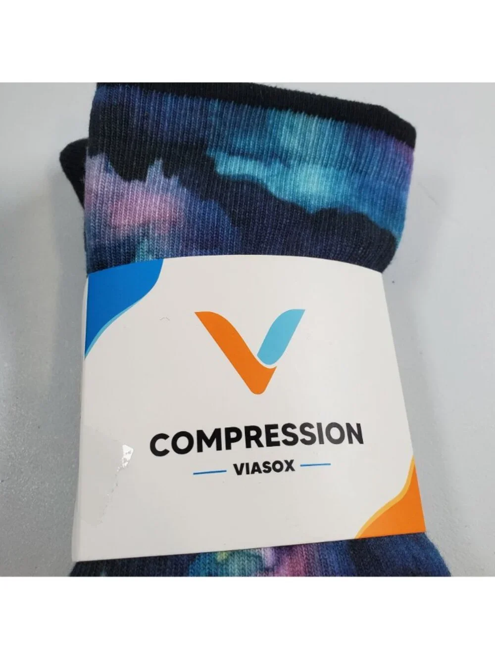 Viasox Stretch Compression Socks Women Size S - M NWT Northern Lights Bamboo